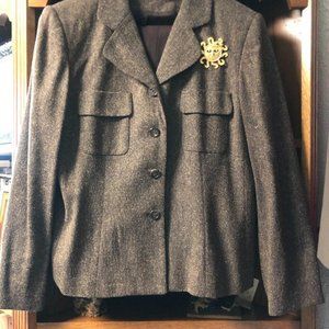 Brown womens jacket with pants